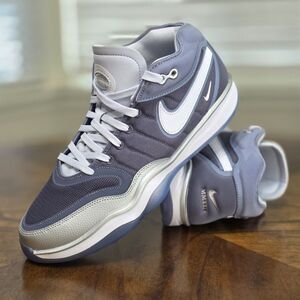 Nike Air Zoom GT Hustle 2 Light Carbon Grey Blue Silver Basketball Shoes 11 New